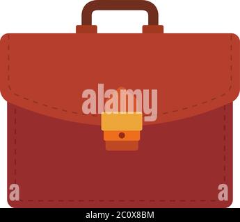 Brown diplomat for documents vector icon flat isolated Stock Vector