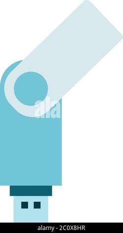 USB flash drive vector icon flat isolated Stock Vector