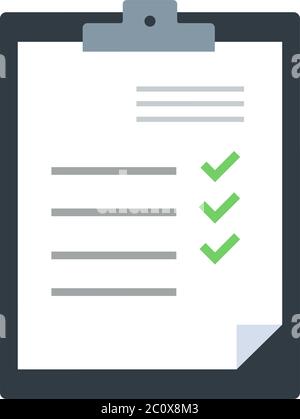 Check marks Document vector icon flat isolated Stock Vector