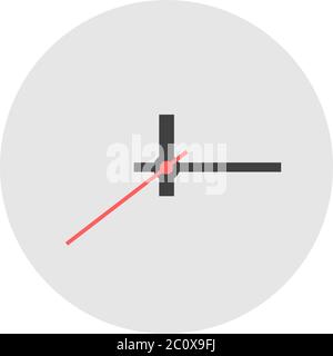 Wall clock without numbers vector icon flat isolated Stock Vector