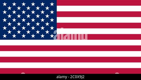 United State of America flag in correct proportion and official web colors, vector illustration. Stock Vector