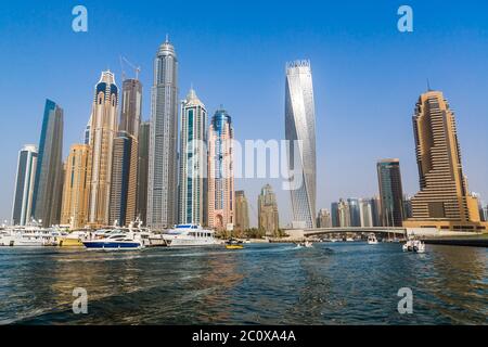 Dubai Marina cityscape, UAE Stock Photo