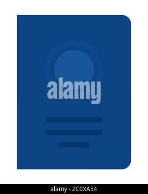 Passport blank vector icon. Front cover. Stock Vector