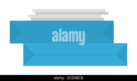Flat stack stationery paper international a4 size vector image. Stock Vector