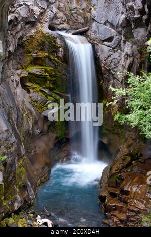 Christine falls in Mount Rainier NP, Washington, USA Stock Photo