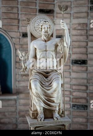 Statue of Greek God Zeus Rome Italy South East Europe Stock Photo - Alamy