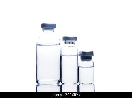 Glass Medicine Vials Stock Photo