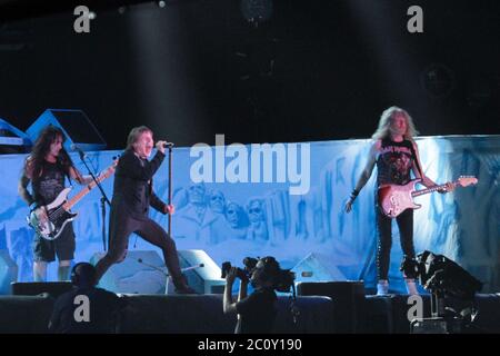 RIO DE JANEIRO, 22.09.2013: Iron Maiden performs at the Sunset Stage of Rock in Rio V in Rio de Janeiro (Néstor J. Beremblum / Alamy News) Stock Photo