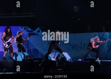 RIO DE JANEIRO, 22.09.2013: Iron Maiden performs at the Sunset Stage of Rock in Rio V in Rio de Janeiro (Néstor J. Beremblum / Alamy News) Stock Photo