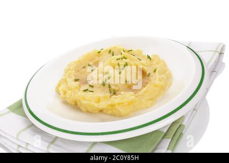 Mashed potatoes background. Stock Photo
