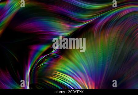 colorful swirling dynamic psychedelic fluid Stock Photo