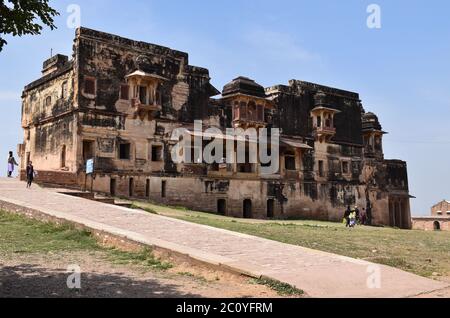 Gwalior, Madhya Pradesh/India : March 15, 2020 - Karan Palace in 'Gwalior Fort' Stock Photo