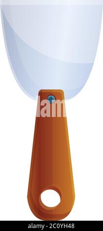 Handyman putty knife icon. Cartoon of handyman putty knife vector icon for web design isolated on white background Stock Vector