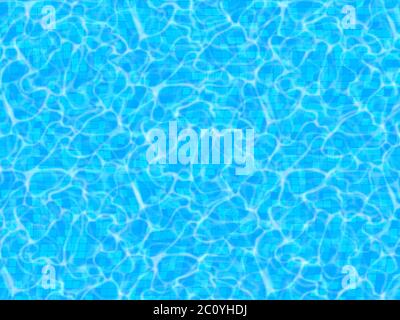 Realistic blue swimming pool. Stock Vector