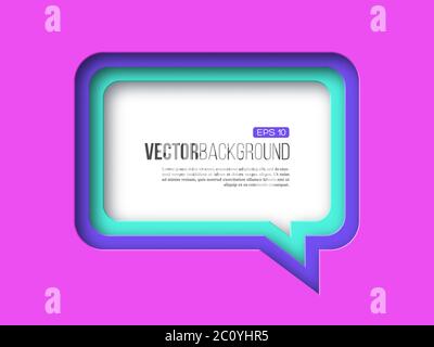 3d paper speech bubble. Stock Vector