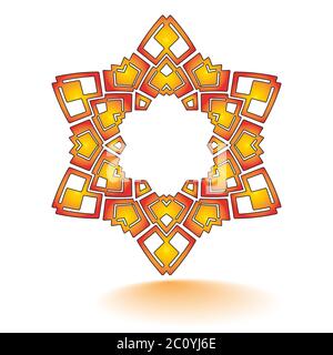 vector abstract circular star pattern design mandala style. Round Pattern Mandala. Abstract design of Persian Islamic Turkish Ar Stock Photo