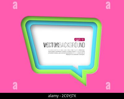 3d paper speech bubble. Stock Vector