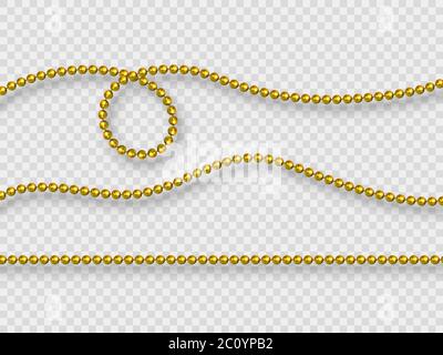Decorative elements - realistic purple beads. Stock Vector