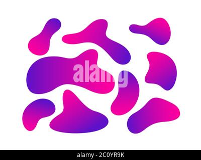 Set of abstract liquid elements. Stock Vector