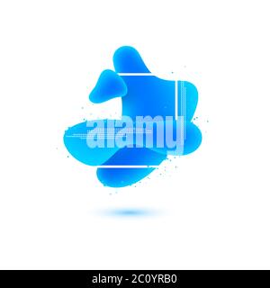 Geometric flowing liquid shapes. Stock Vector