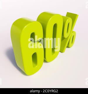 Percentage sign, 60 percent Stock Photo