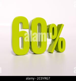 Percentage sign, 60 percent Stock Photo