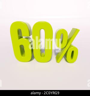 Percentage sign, 60 percent Stock Photo