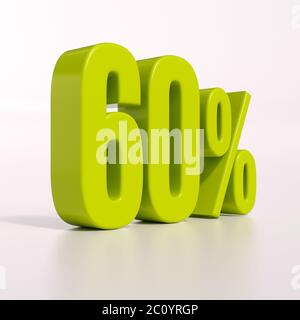 Percentage sign, 60 percent Stock Photo