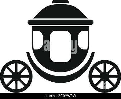 Chariot brougham icon. Simple illustration of chariot brougham vector icon for web design isolated on white background Stock Vector