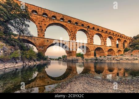 Pont du Gard in France, an UNESCO world heritage site