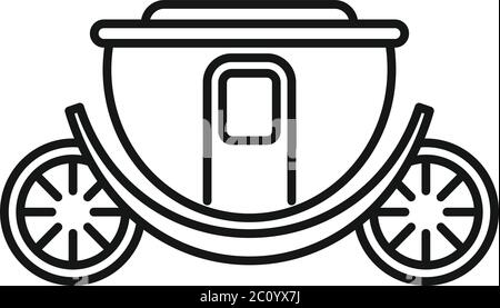 Brougham carriage icon. Outline brougham carriage vector icon for web design isolated on white background Stock Vector