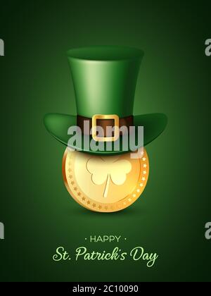 St. Patricks Day greeting holiday design. Stock Vector