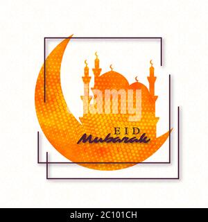 Eid Mubarak holiday background. Stock Vector