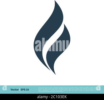 Swoosh of Fire Icon Vector Logo Template Illustration Design. Vector ...