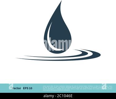 Clean Water Drop Swoosh Vector Symbol Graphic Logo Design Template ...