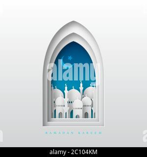 Ramadan Kareem greeting background. Stock Vector