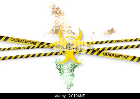 India Coronavirus quarantine concept. Stock Vector