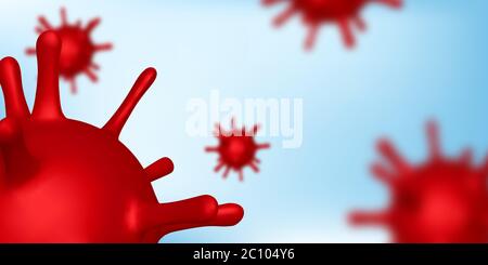 Vector 3d abstract virus, bacteria. Stock Vector