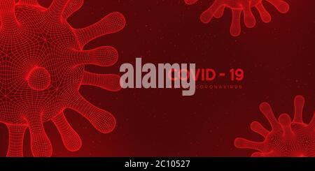 Coronavirus, Covid-19 dangerous virus. Stock Vector