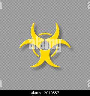 Vector biohazard warning symbol. Stock Vector