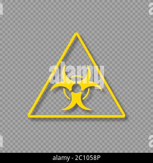 Vector biohazard warning symbol. Stock Vector