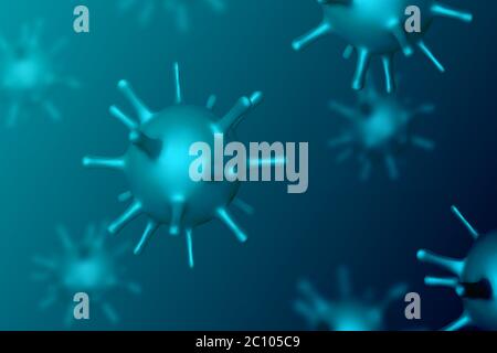 Vector 3d abstract virus, bacteria. Stock Vector