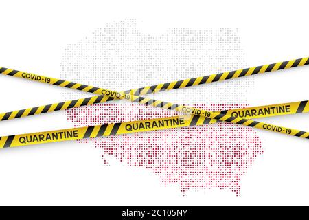 Poland Coronavirus quarantine concept. Stock Vector