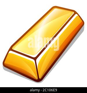 Vector illustration of gold bar design isolated Stock Vector