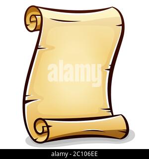Vector illustration of paper scroll design isolated Stock Vector