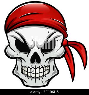 Vector illustration of pirate skull isolated design Stock Vector