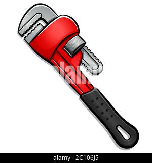 Vector illustration of plumber wrench isolated design Stock Vector