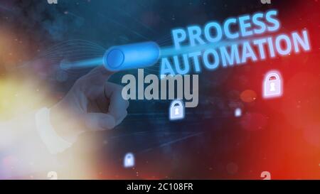 Handwriting text Process Automation. Conceptual photo the use of technology to automate business actions Stock Photo