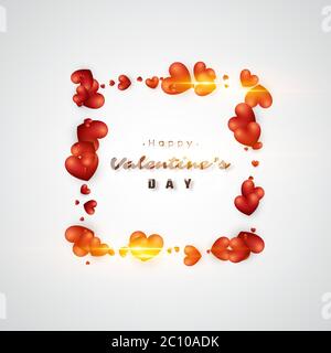 3D Realistic red hearts background Stock Vector Image & Art - Alamy