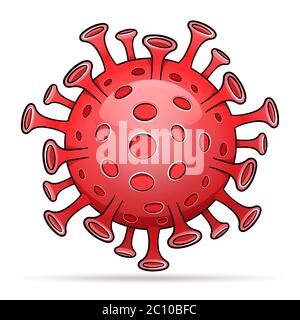 Vector illustration of virus drawing design isolated Stock Vector